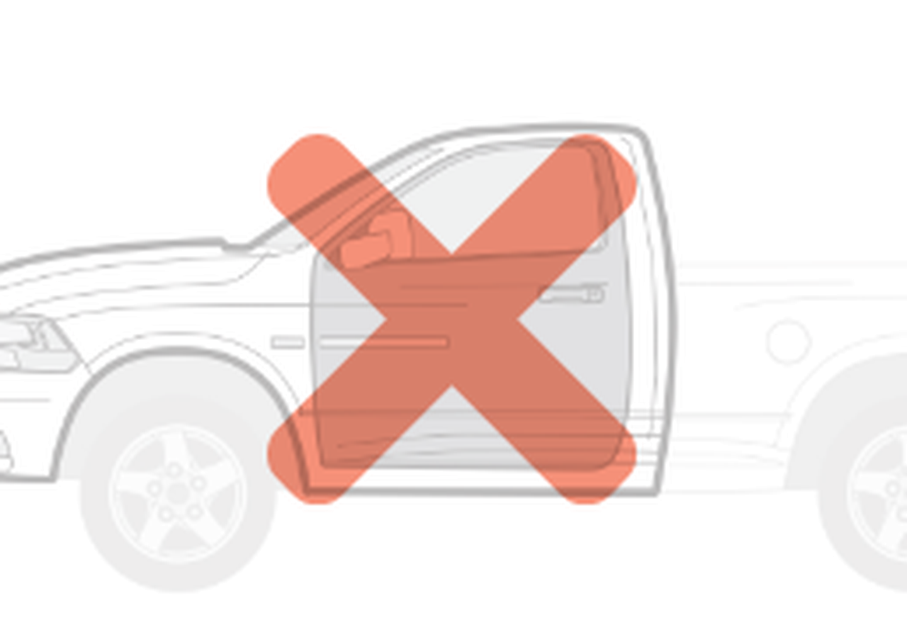 No parking in the truck cab area.