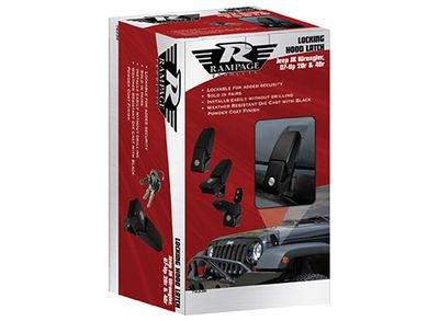 Rampage Jeep Locking Hood Catch Kit 76337 | RealTruck
