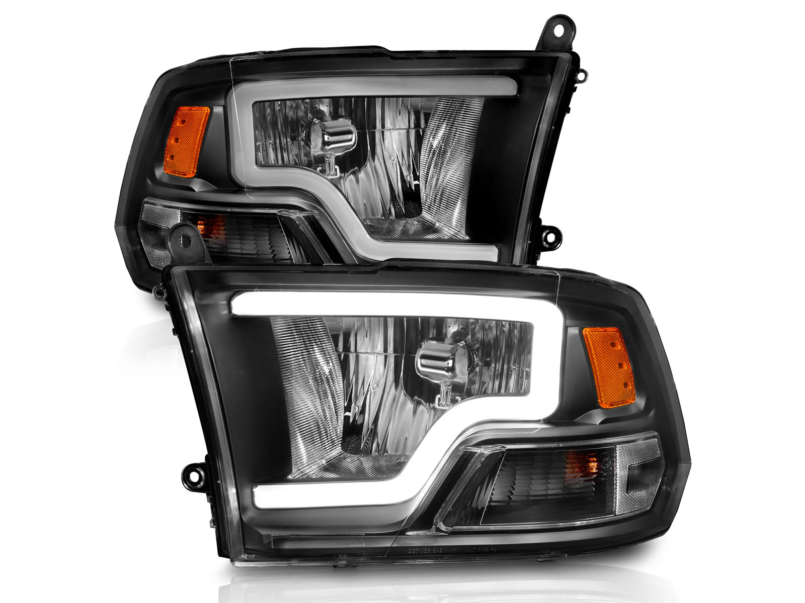 Anzo Black Crystal U-Bar Headlights 111515