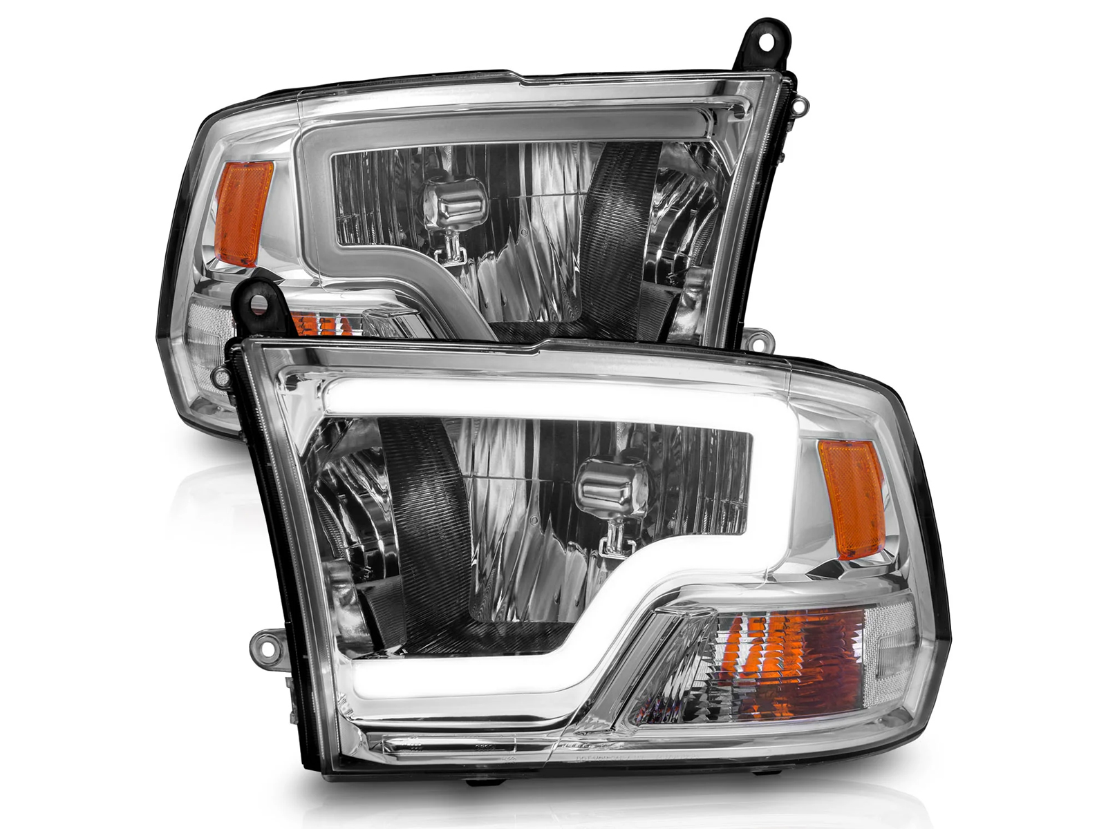 Anzo Black Crystal U-Bar Headlights 111516