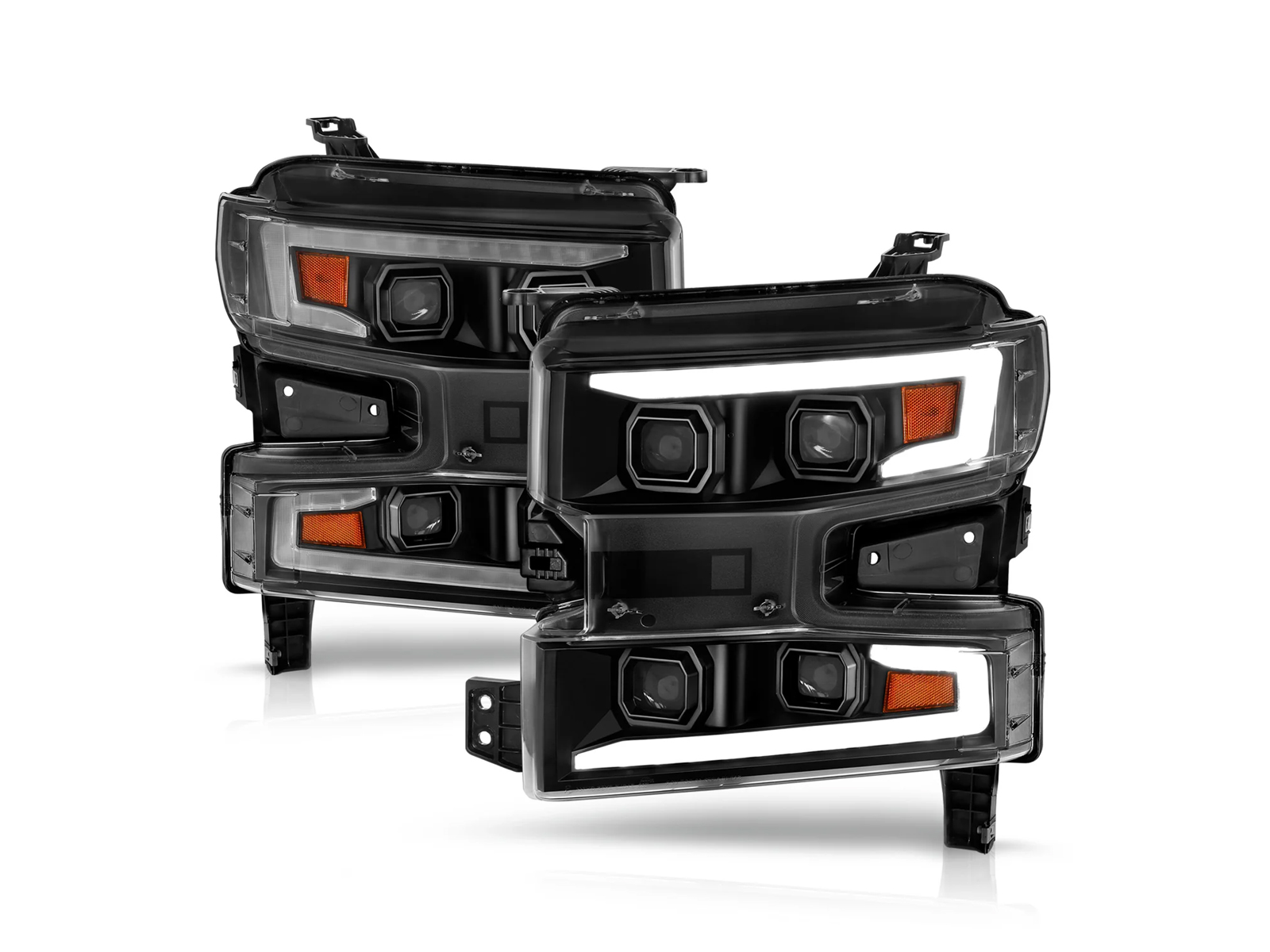 Anzo Black Sequential Signal DRL Projector Headlights 111566
