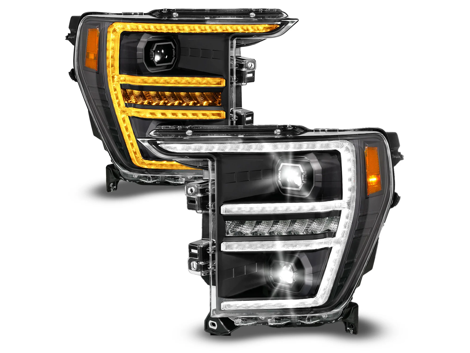 Anzo Black Sequential Signal DRL Projector Headlights 111594