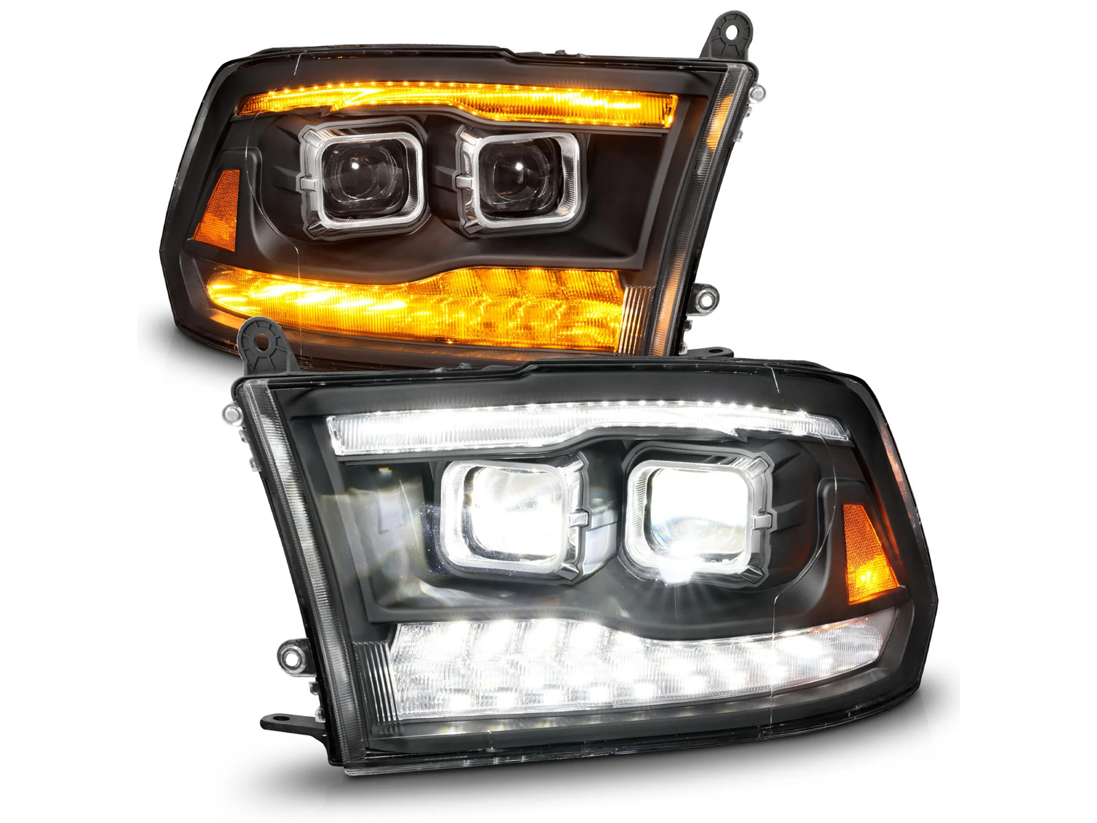 Anzo Black Sequential Signal DRL Projector Headlights 111595