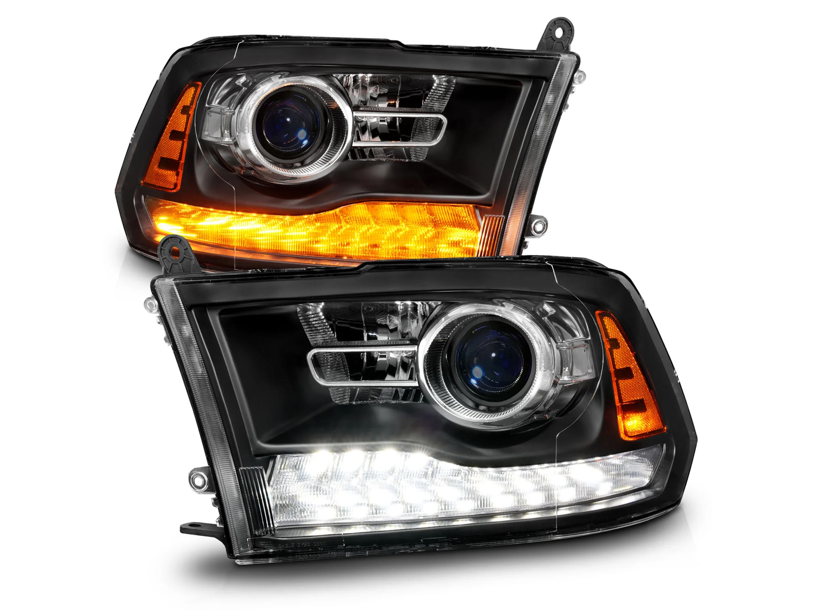 Anzo Black Sequential Signal DRL Projector Headlights 111609