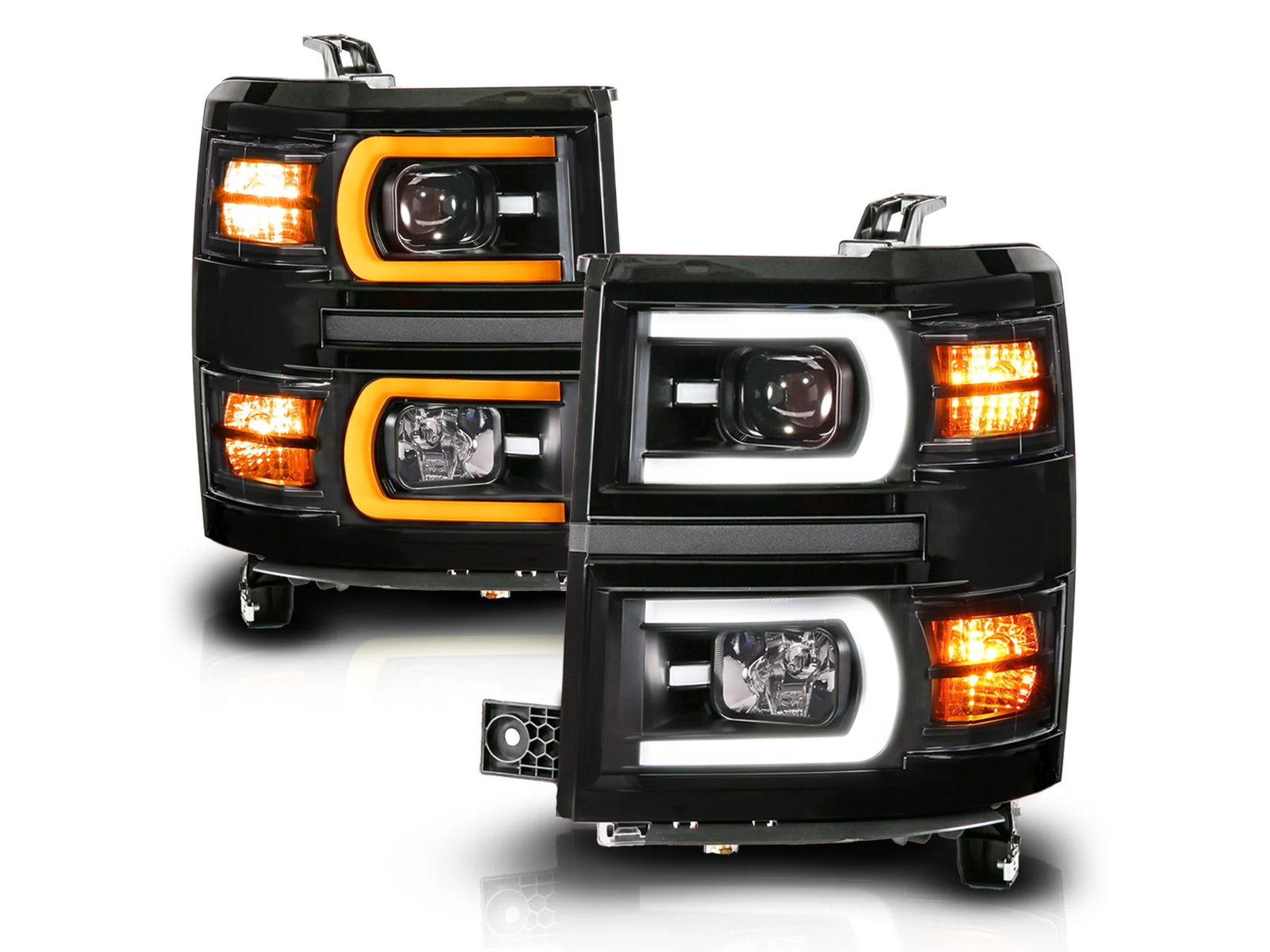 Anzo Black Sequential Signal DRL Projector Headlights 111617