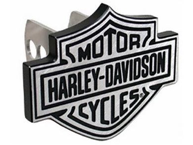 2287 by Plasticolor License Plate Shop Harley-Davidson Auto Hitch Plug Black & White Bar Shield 