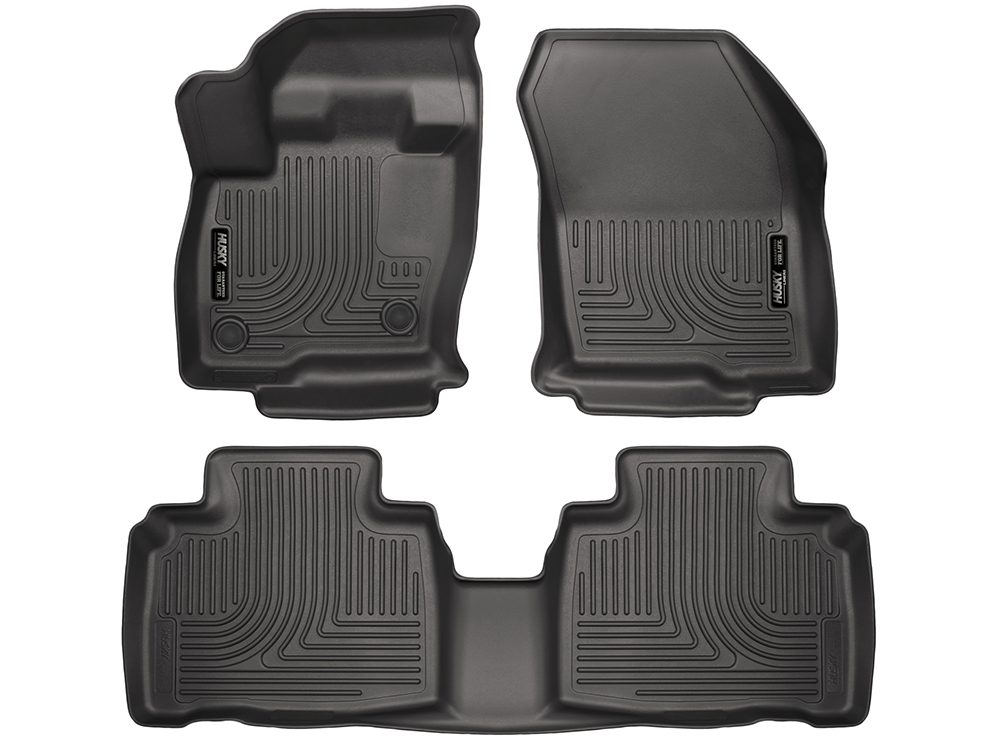 Husky Liners Weatherbeater Floor Liners Combo Black | Chevy Malibu 08-12 / Saturn Aura 07-09 (98111) main image 1