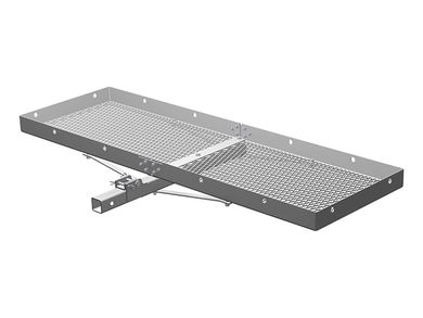 Hitch cargo carrier outlet folding