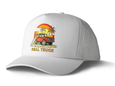 RealTruck White Beach Bum Foam Trucker Hat | RealTruck