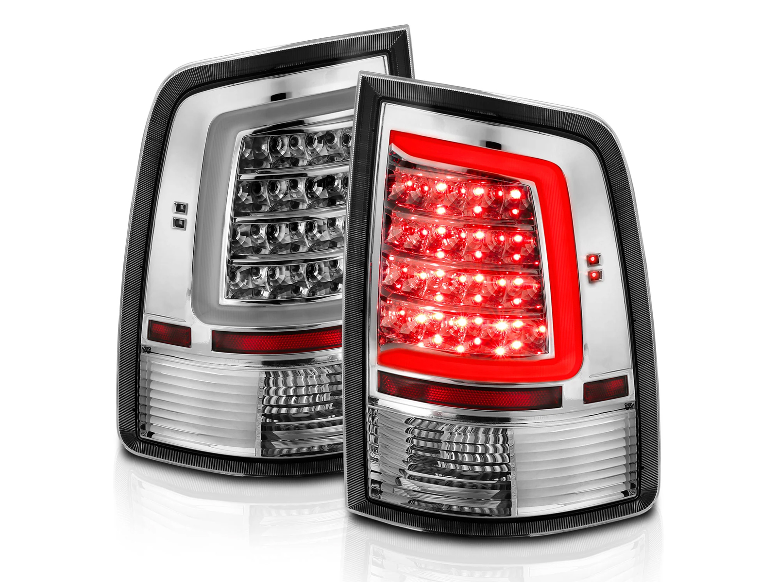Anzo Red and Chrome LED Tail Lights 311320