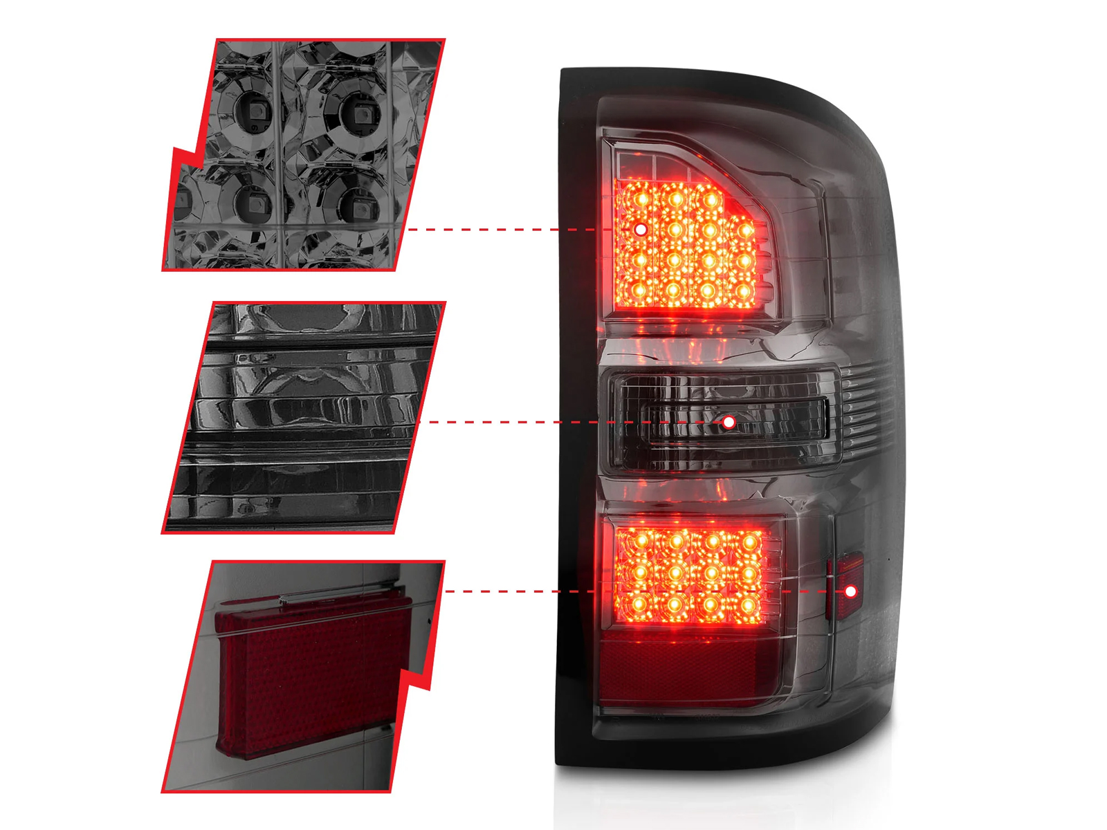 Anzo Smoked Black LED Tail Lights 311398