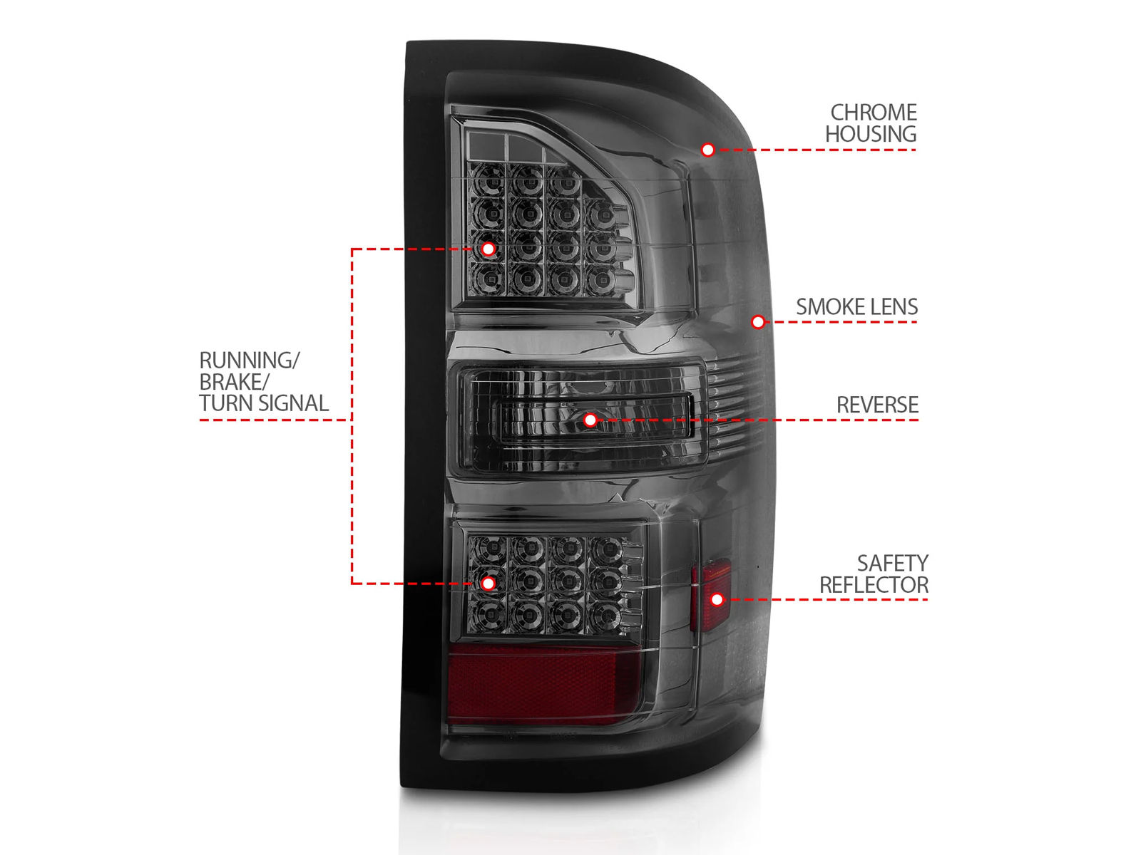 Anzo Smoked Black LED Tail Lights 311398