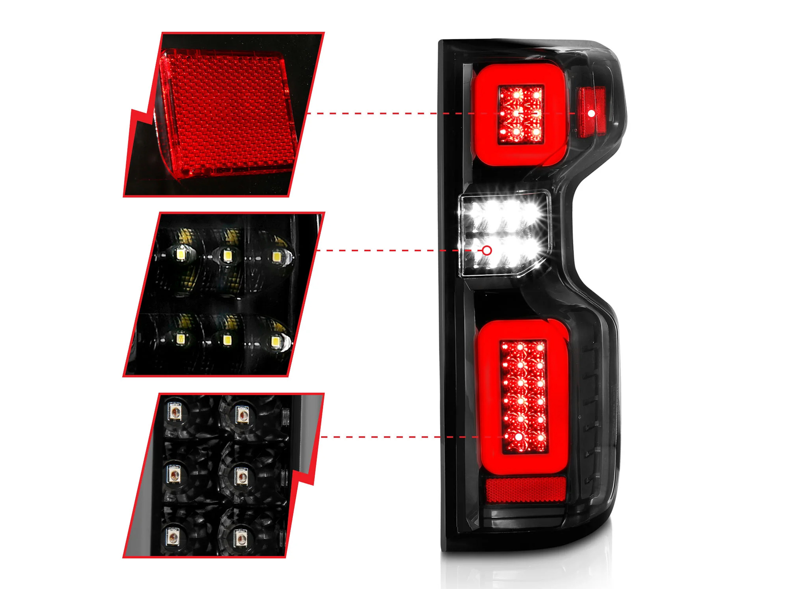 Anzo Black LED Tail Lights 311414