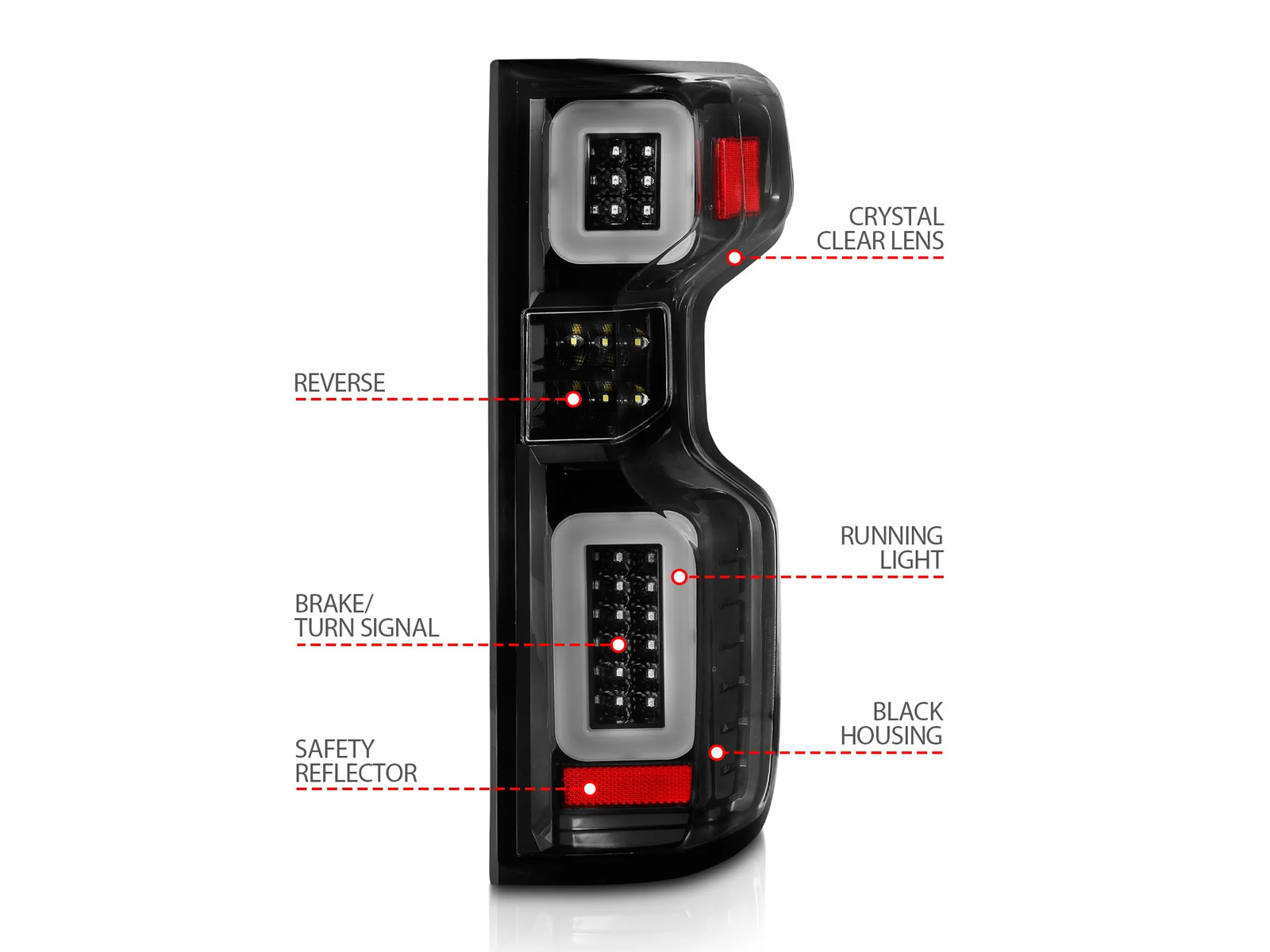Anzo Black LED Tail Lights 311414