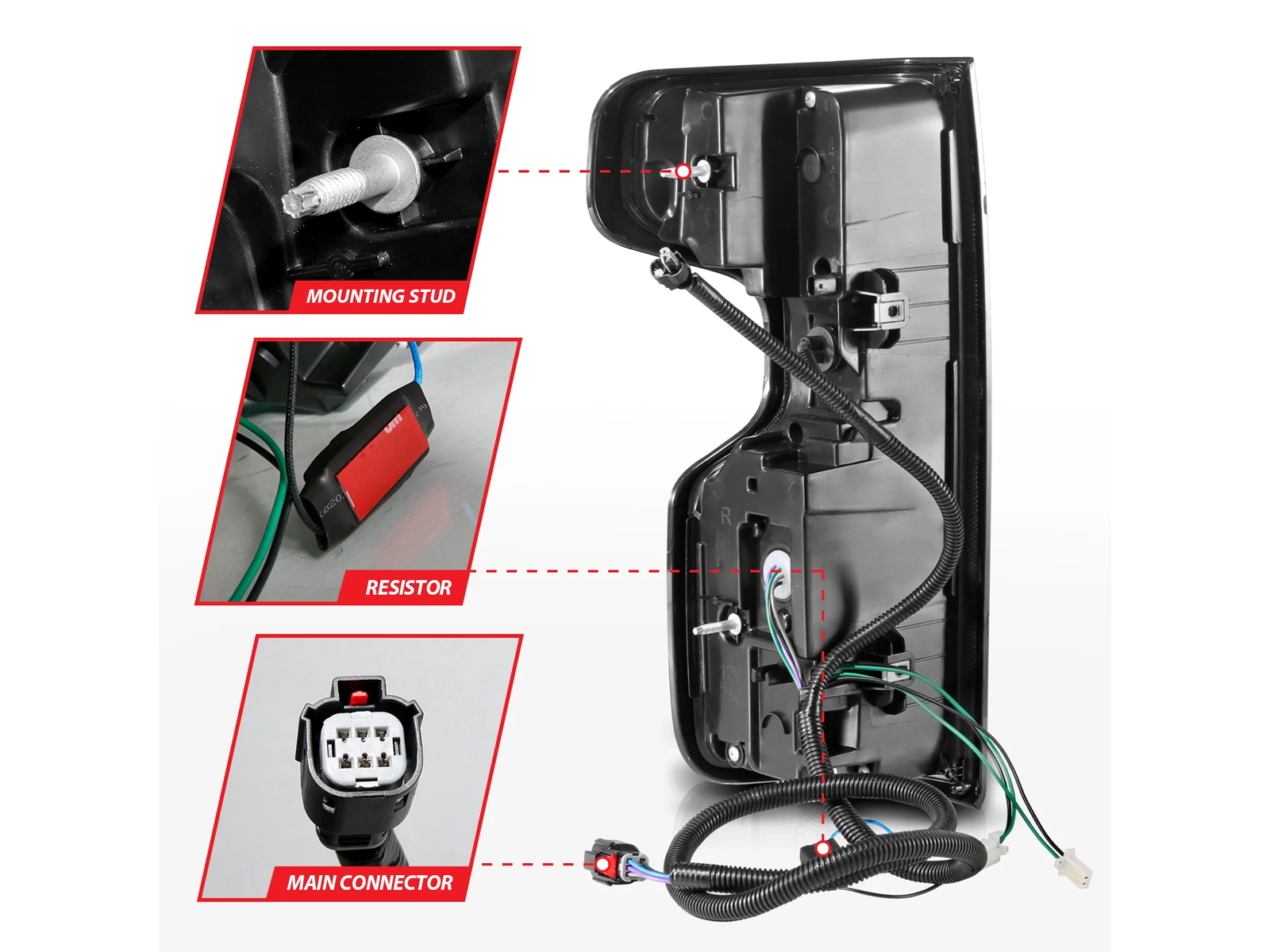 Anzo Black LED Tail Lights 311414