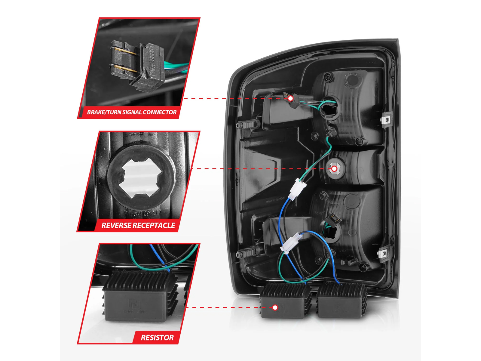 Anzo Black LED Tail Lights 311423