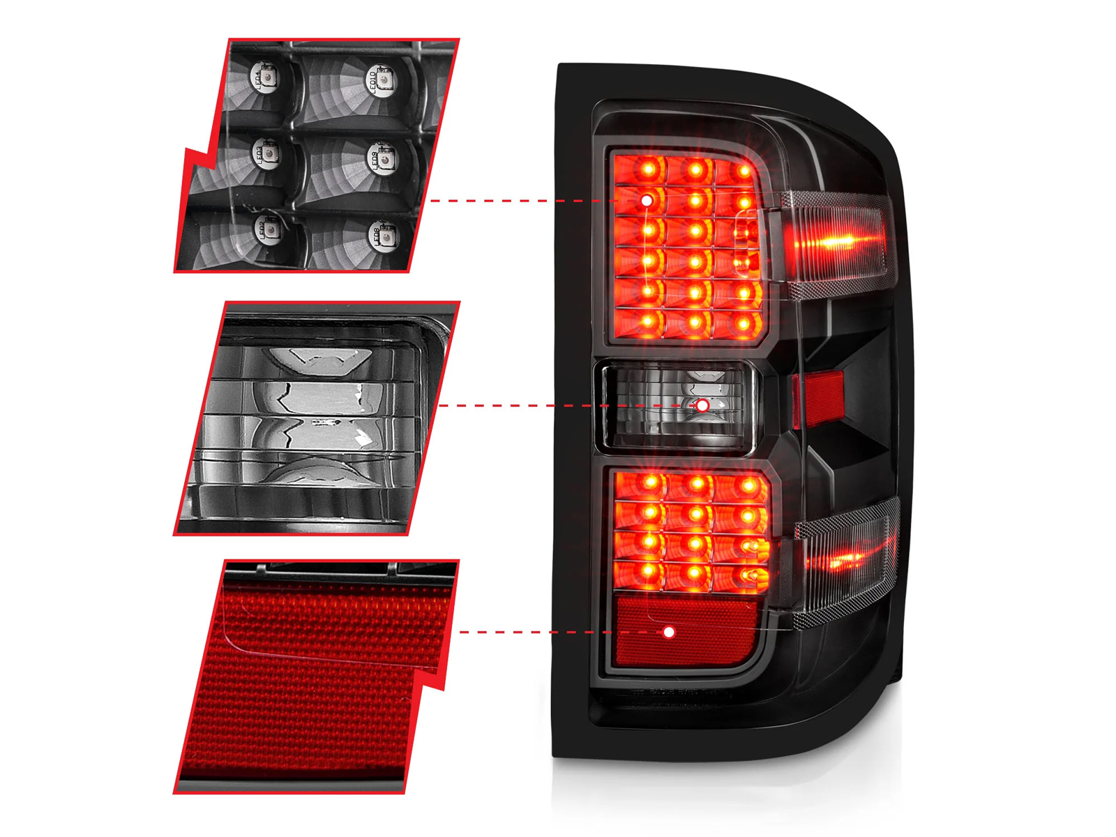Anzo Black LED Tail Lights 311423