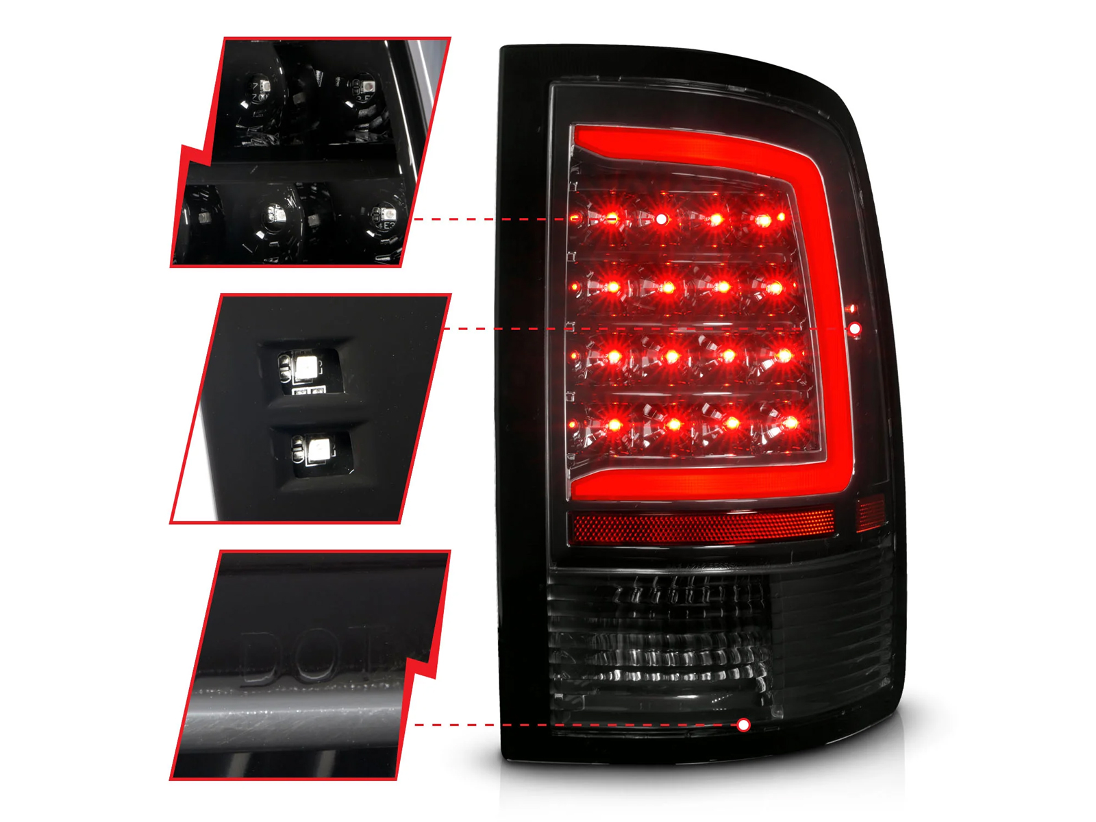 Anzo Black LED Tail Lights 311452