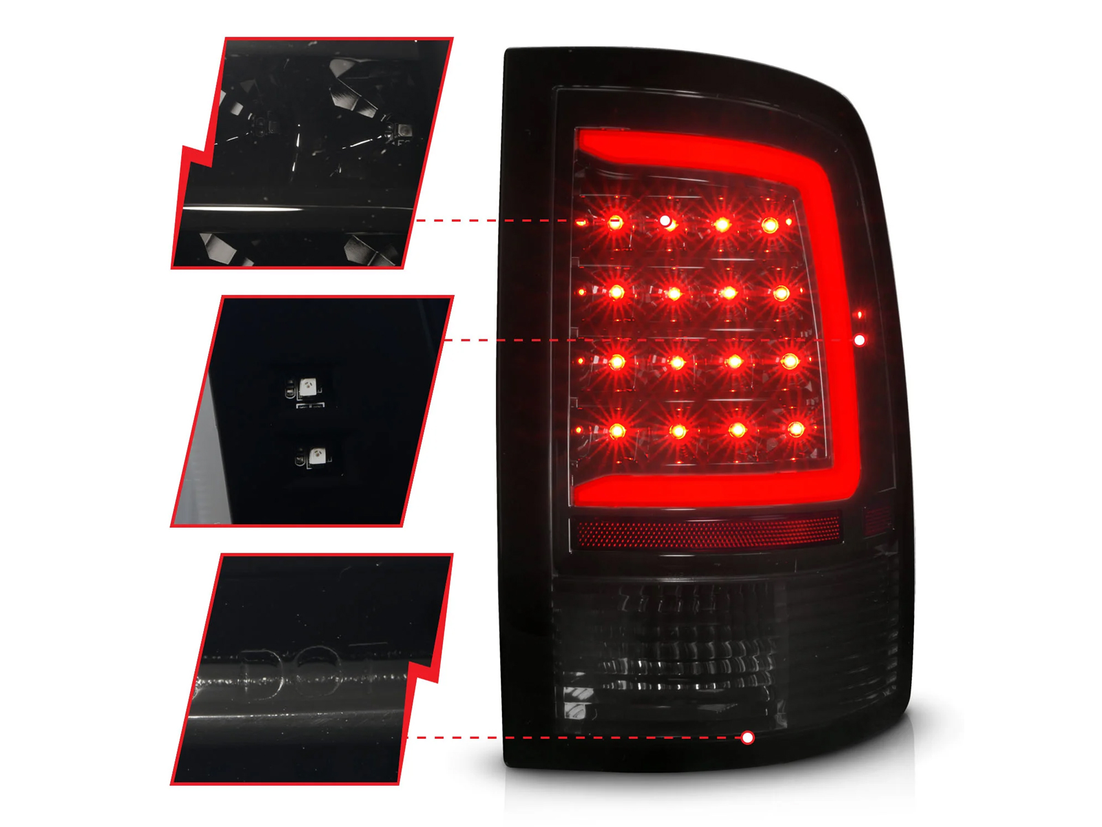 Anzo Smoked Black LED Tail Lights 311453