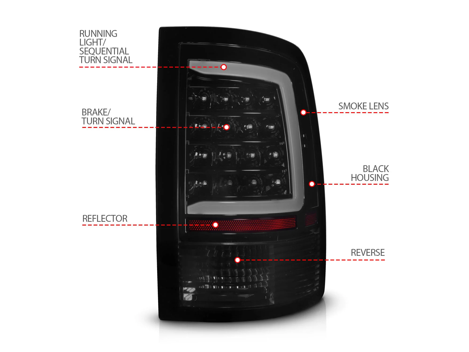 Anzo Smoked Black LED Tail Lights 311453