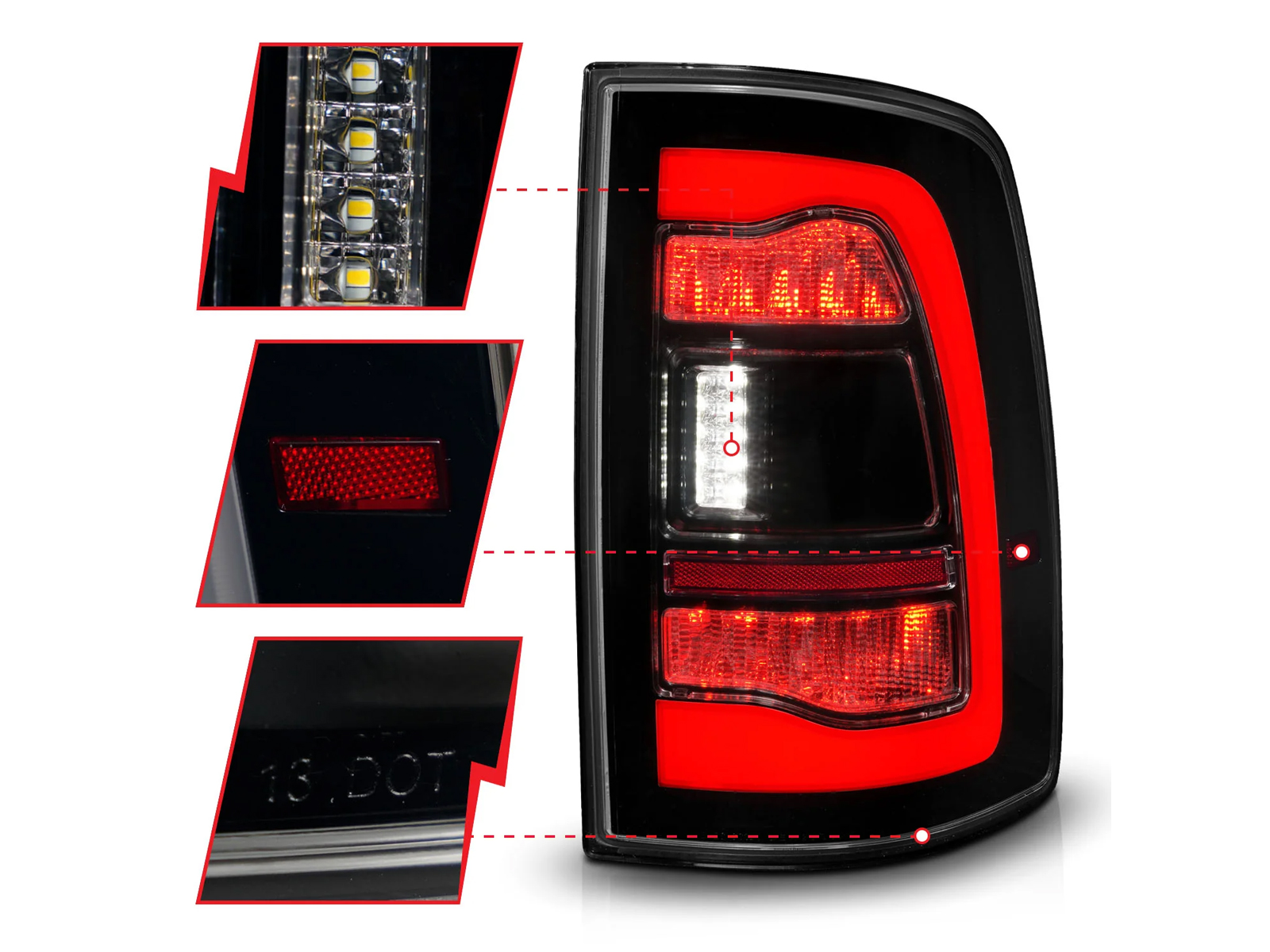 Anzo Smoked Black LED Tail Lights 311470