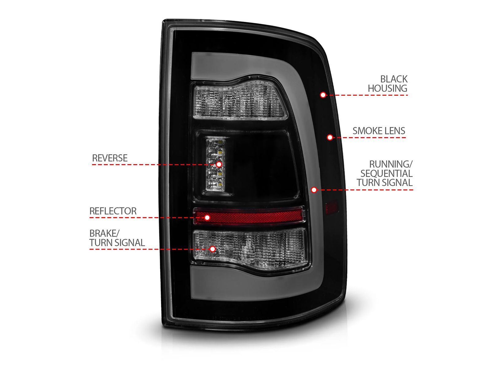 Anzo Smoked Black LED Tail Lights 311470