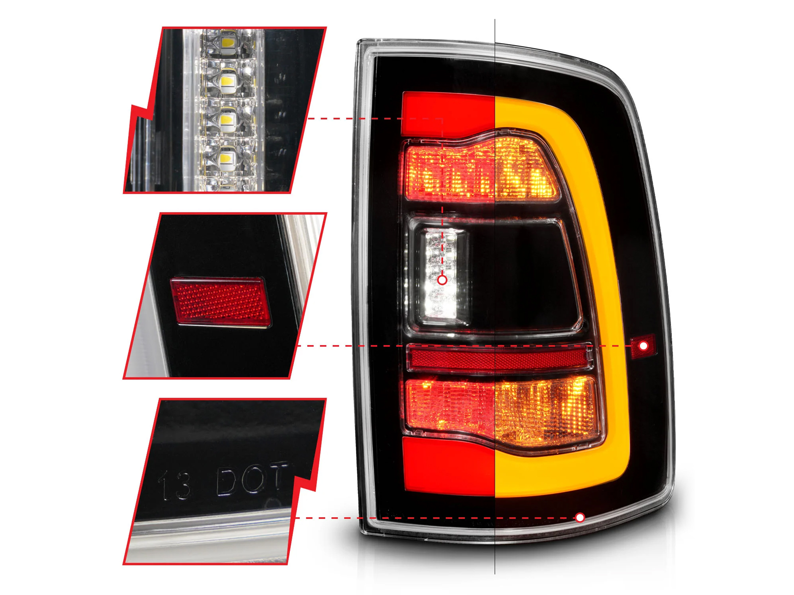 Anzo Black LED Tail Lights 311471