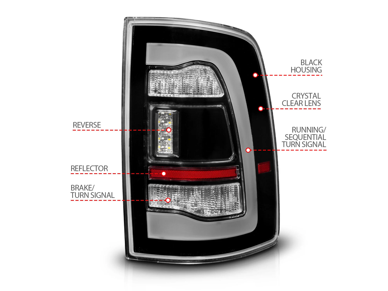 Anzo Black LED Tail Lights 311471