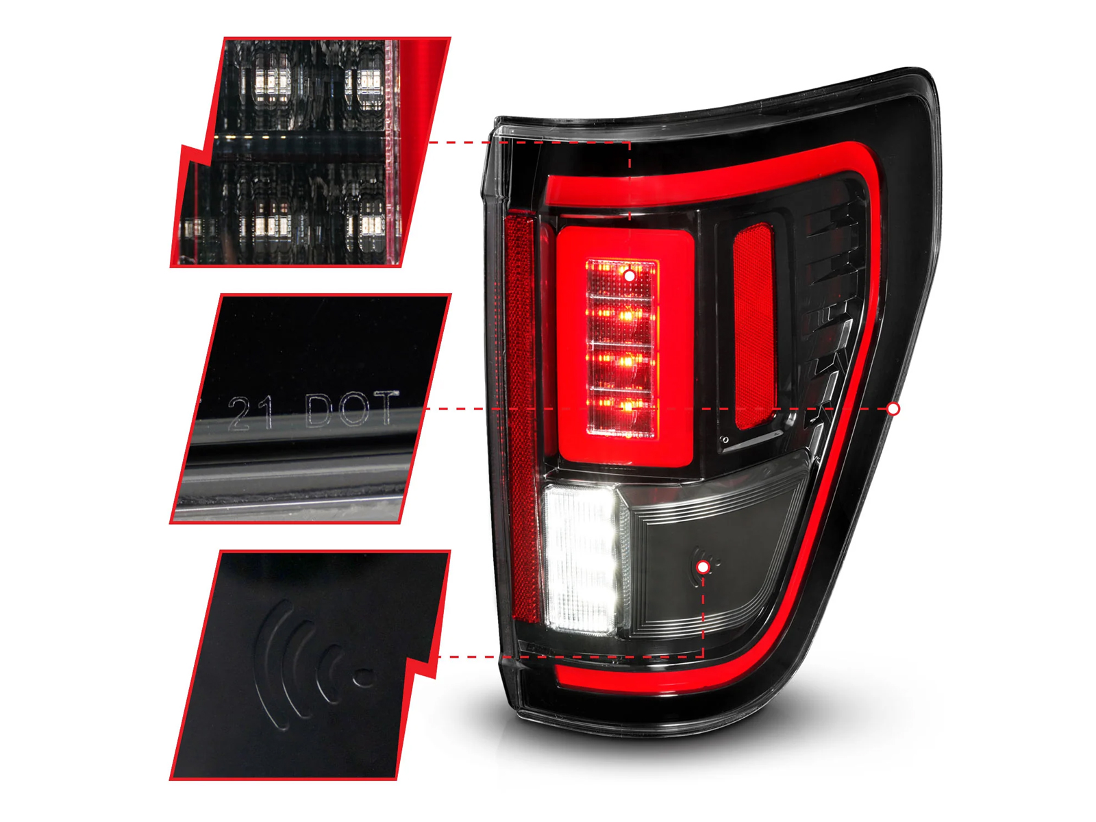 Anzo Black LED Tail Lights 311473