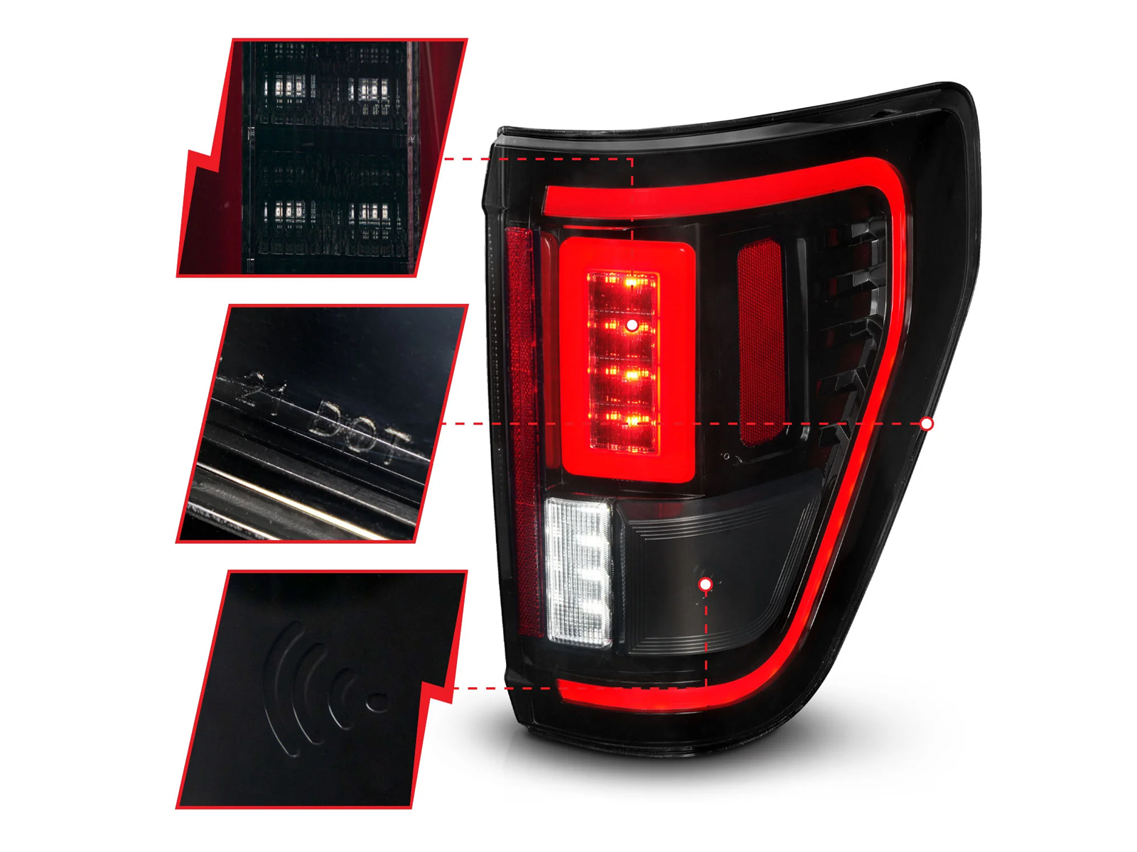 Anzo Smoked Black LED Tail Lights 311476