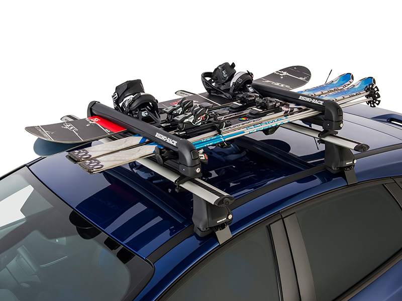 Details about   2X Aluminum Car Rack Carrier Ski Roof Racks Snowboard Racks Fits 2 pairs of Skis 