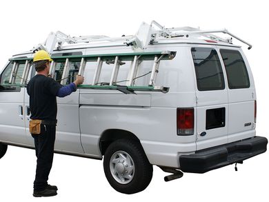 Drop Down Ladder Rack for Compact Vans Including Metris