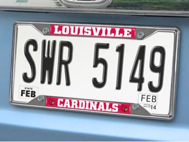 Louisville Cardinals Black License Plate Frame