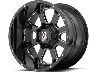 XD Series Milled Gloss Black XD825 Buck 25 Wheels | RealTruck