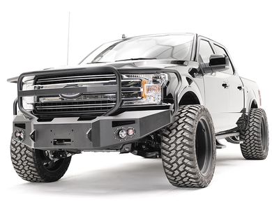 Fab Fours Premium Winch Front Bumper w/ Grille Guard FF18-H4550-1