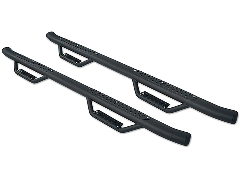 Go Rhino Dominator D4 Dual-Step Black Nerf Bars D44097T | RealTruck