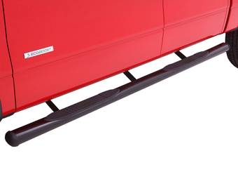 Lund 4&quot; Straight Oval Black Nerf Bars