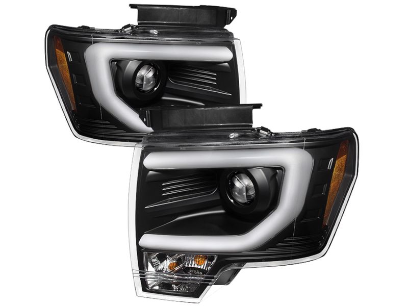 spyder black led headlights