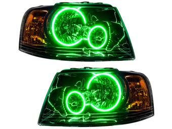 Oracle Black OE Style Green Halo Headlights