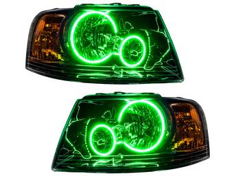 Oracle Black OE Style Green Halo Headlights