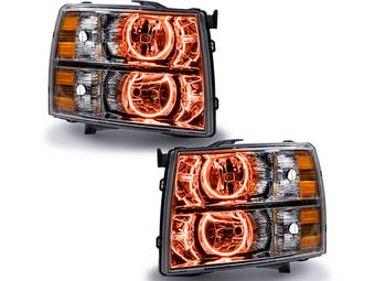 Oracle Chrome OE Style Amber Halo Headlights