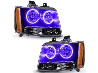 Oracle Chrome OE Style Purple Halo Headlights