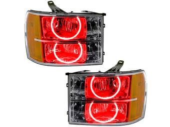 Oracle Chrome OE Style Red Halo Headlights