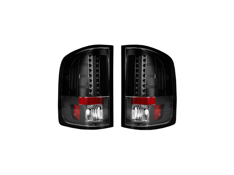 Recon Smoked Black LED Tail Lights 264189BK | RealTruck