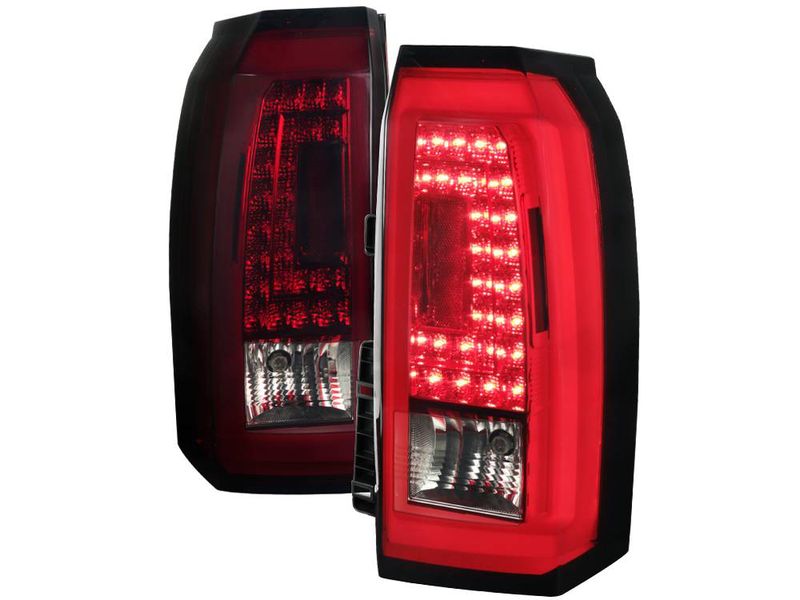 SpecD Smoked Red and Black LED Tail Lights LTTAH15RGLEDTM RealTruck