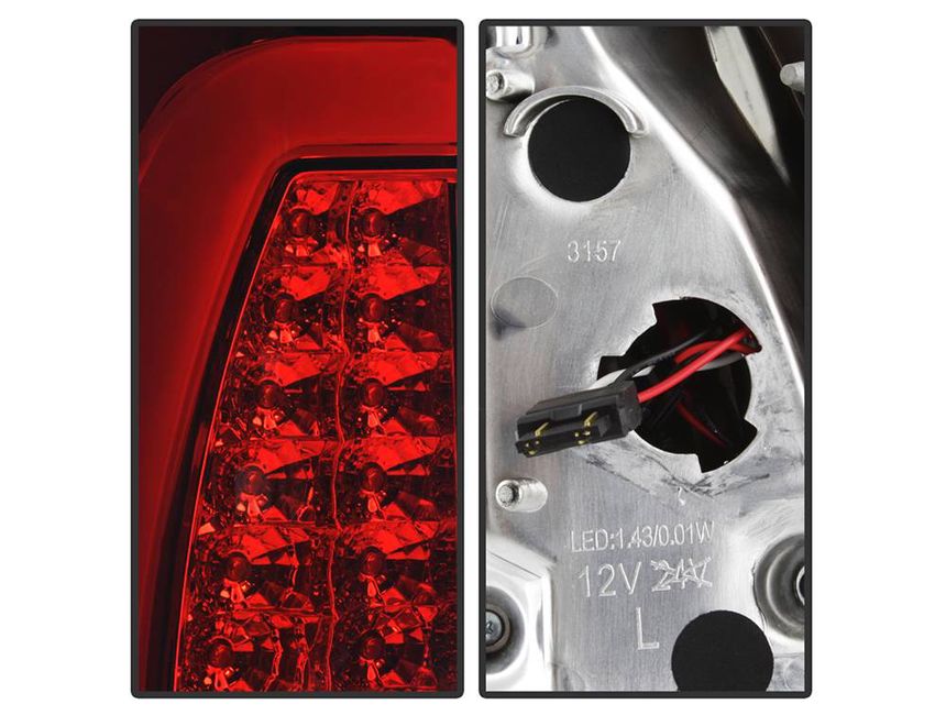 Xtune Red and Chrome with UBar LED Tail Lights SPR5082091 RealTruck