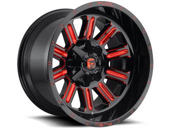 Fuel Black &amp; Red Hardline Wheels