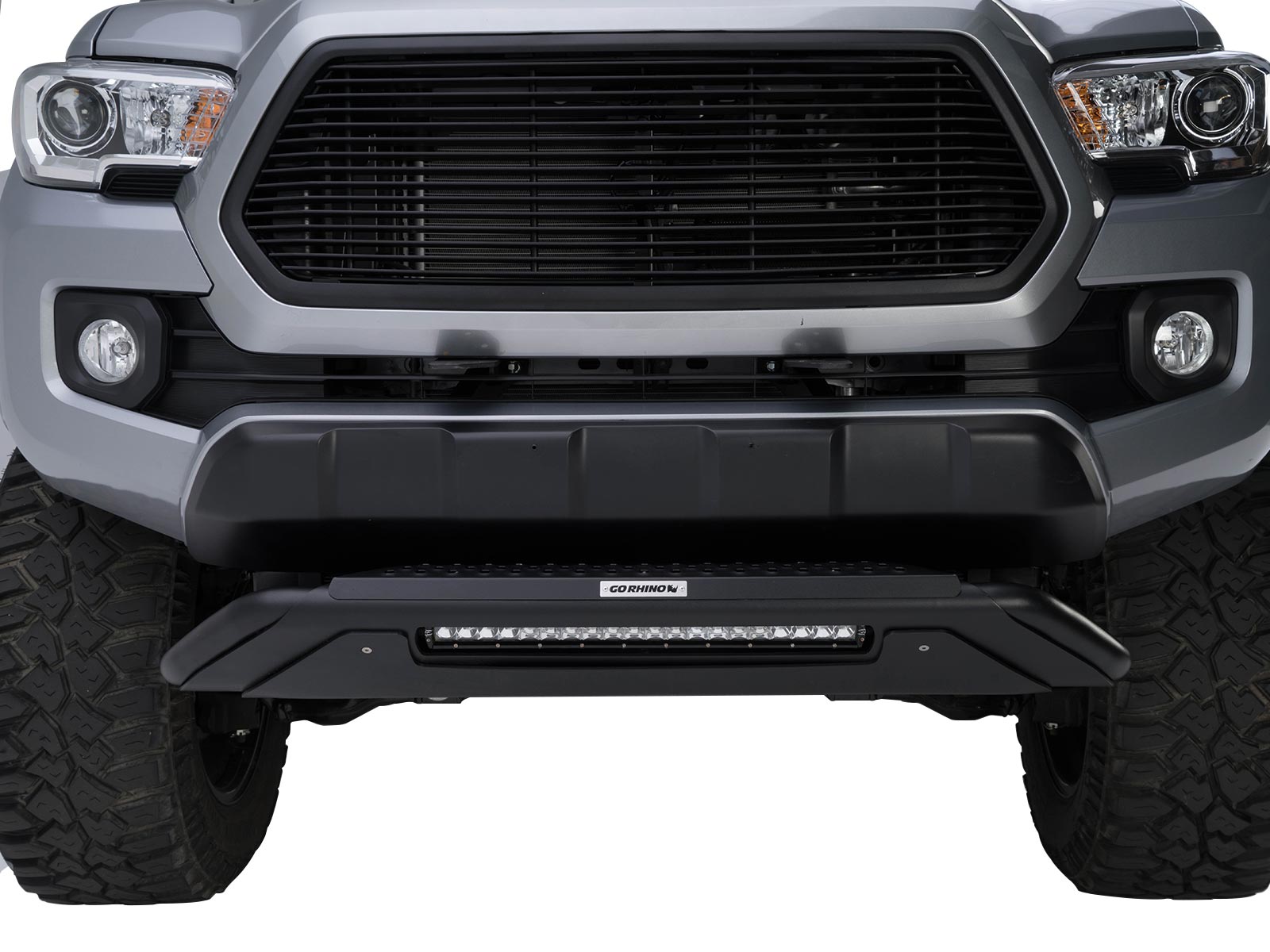 SUPER DRIVE D02G0435 for 2015-2018 Chevy Colorado Stainless Steel Bull Bar Grill Guard Bumper with Skid Plate and Optional Light Holes 