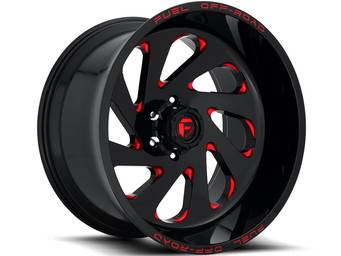 Fuel Black &amp; Red Vortex Wheels