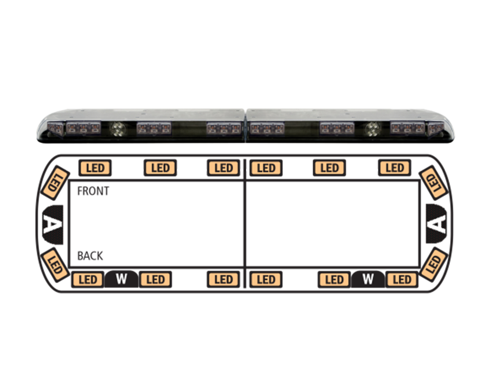 ECCO 12+ Pro Vantage Series 24 LED Light Bar ECO-12-50006-ES